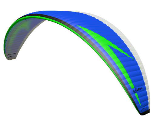 RC Gleitschirm Libra in blau als CAD Modell