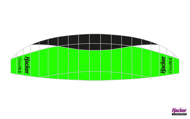 Para-RC-Gleitschirm Cloud 0.5 grün