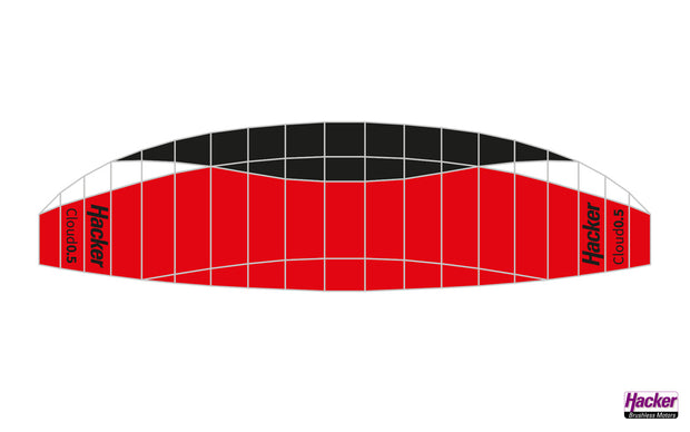 Para-RC-Gleitschirm Cloud 0.5 rot
