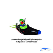 RC Paraglider SPINNER grün ROCKET 2K-LACKIERT MIT KLAPPLUFTSCHRAUBE 14"X8"