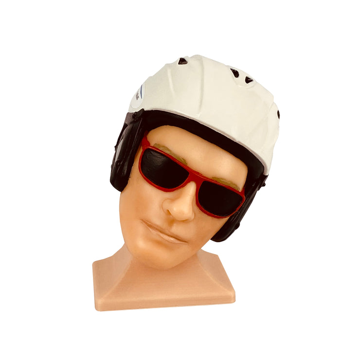 Pilotenkopf Noah mit Helm, schön lackiert